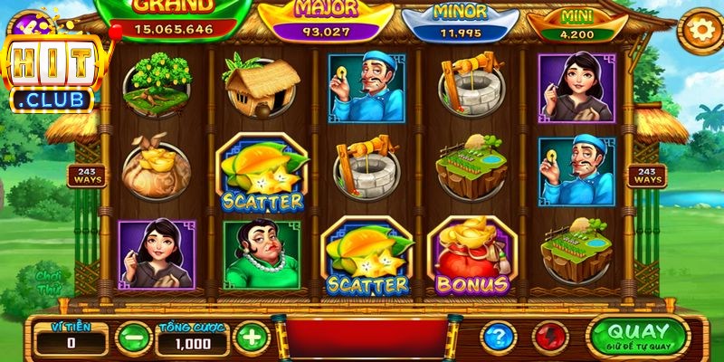 Giao diện rực rỡ mang đậm chất cổ tích của tựa game nổ hũ ăn khế