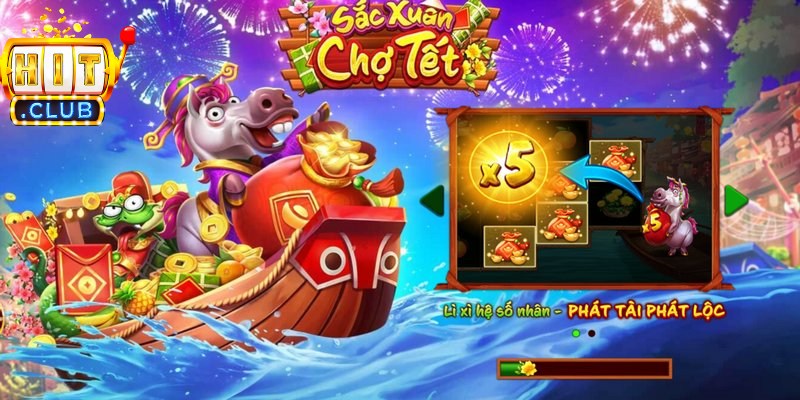 Giao diện tràn ngập không khí lễ hội rộn ràng của sắc xuân chợ Tết