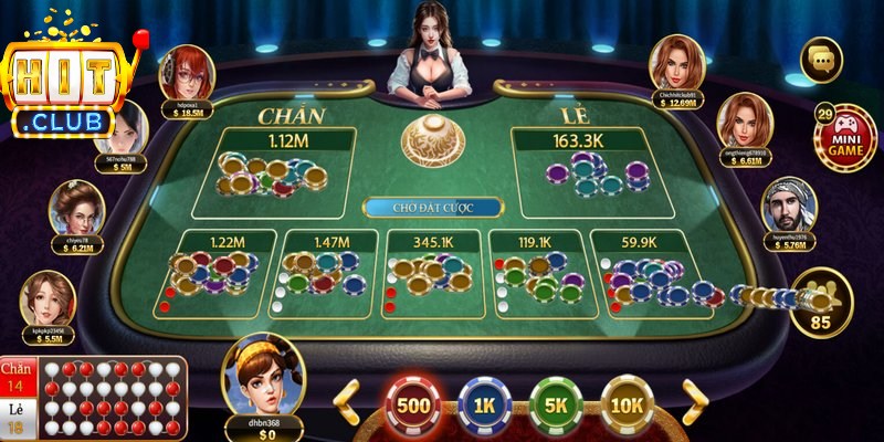 Giao diện bàn cược xóc đĩa chuyên nghiệp với đồ họa sắc nét tại cổng game